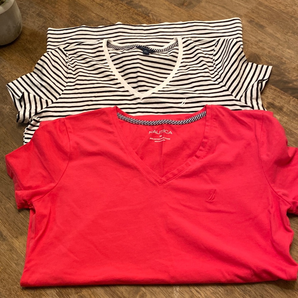 Set of 2 nautical short sleeve shirts